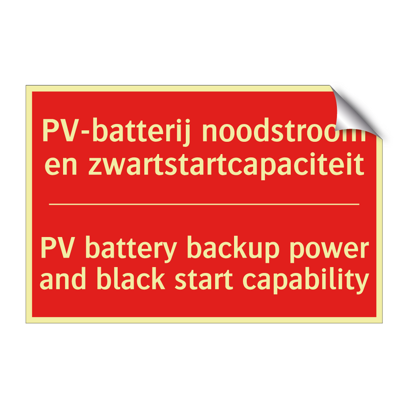 PV-batterij noodstroom en zwartstartcapaciteit /.../ - PV battery backup power and black start /.../