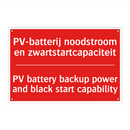PV-batterij noodstroom en zwartstartcapaciteit /.../ - PV battery backup power and black start /.../