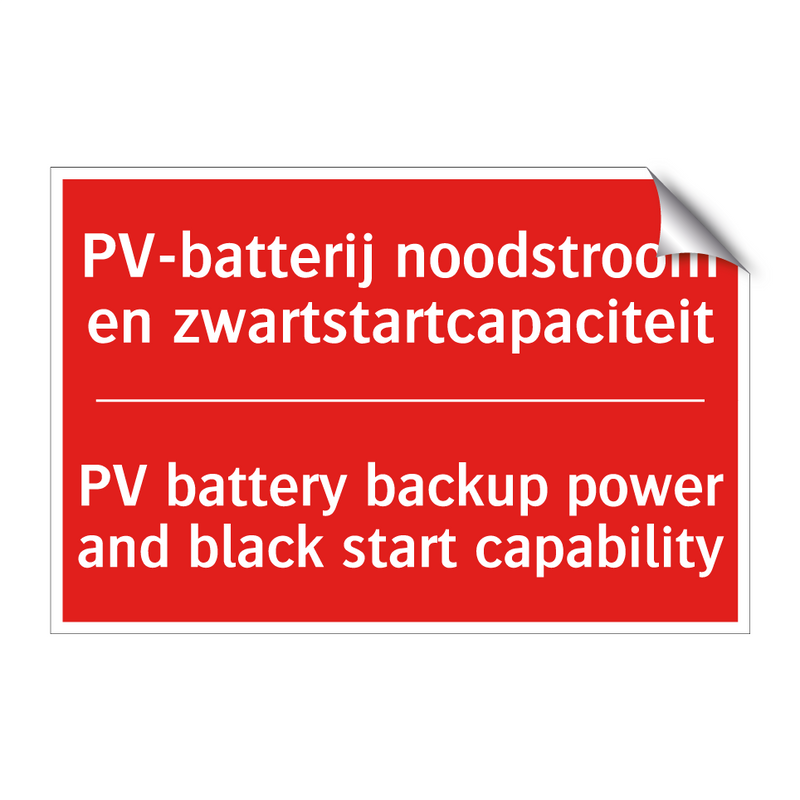 PV-batterij noodstroom en zwartstartcapaciteit /.../ - PV battery backup power and black start /.../