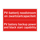 PV-batterij noodstroom en zwartstartcapaciteit /.../ - PV battery backup power and black start /.../