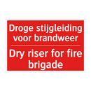 Droge stijgleiding voor brandweer - Dry riser for fire brigade