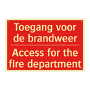 Toegang voor de brandweer - Access for the fire department