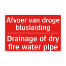 Afvoer van droge blusleiding - Drainage of dry fire water pipe