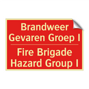 Brandweer Gevaren Groep I - Fire Brigade Hazard Group I