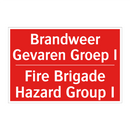 Brandweer Gevaren Groep I - Fire Brigade Hazard Group I