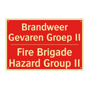 Brandweer Gevaren Groep II - Fire Brigade Hazard Group II