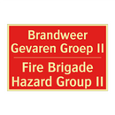 Brandweer Gevaren Groep II - Fire Brigade Hazard Group II