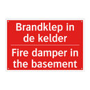 Brandklep in de kelder - Fire damper in the basement