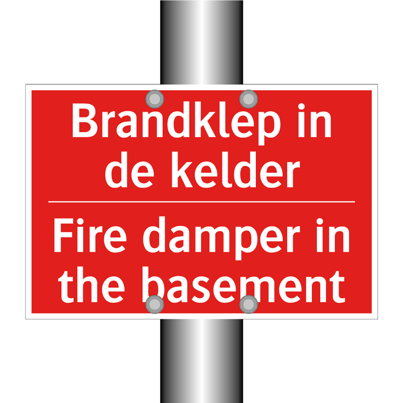 Brandklep in de kelder - Fire damper in the basement