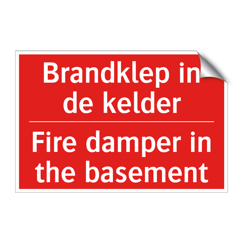 Brandklep in de kelder - Fire damper in the basement