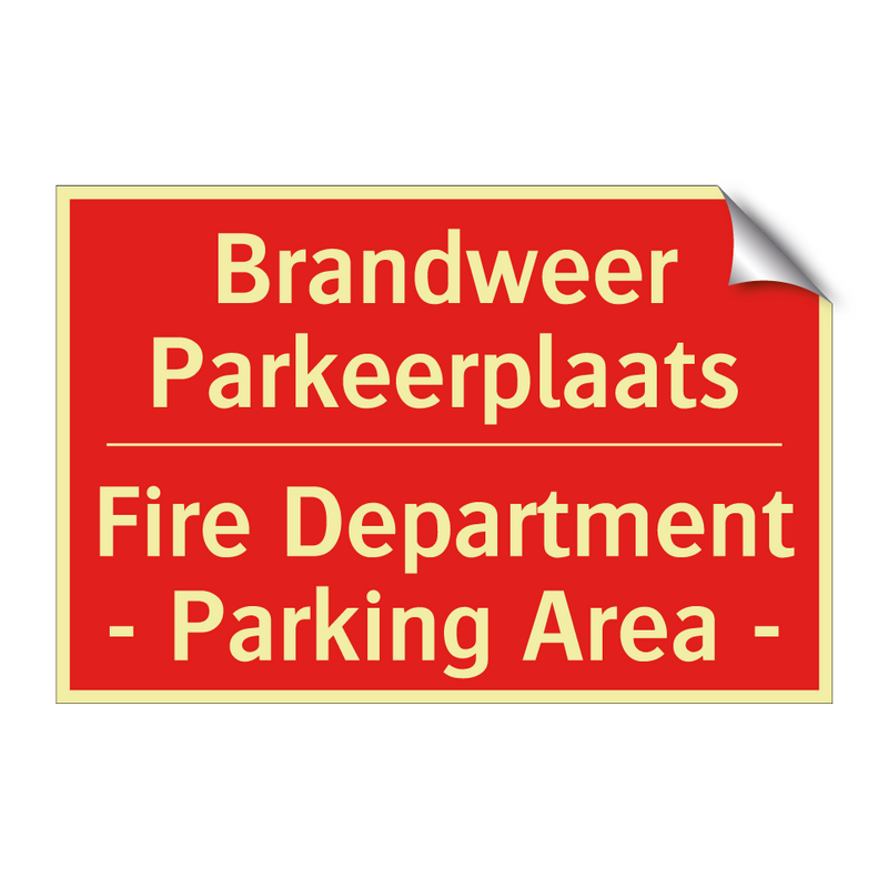 Brandweer Parkeerplaats - Fire Department - Parking Area -