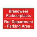Brandweer Parkeerplaats - Fire Department - Parking Area -