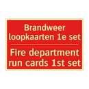 Brandweer loopkaarten 1e set - Fire department run cards 1st set
