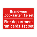 Brandweer loopkaarten 1e set - Fire department run cards 1st set