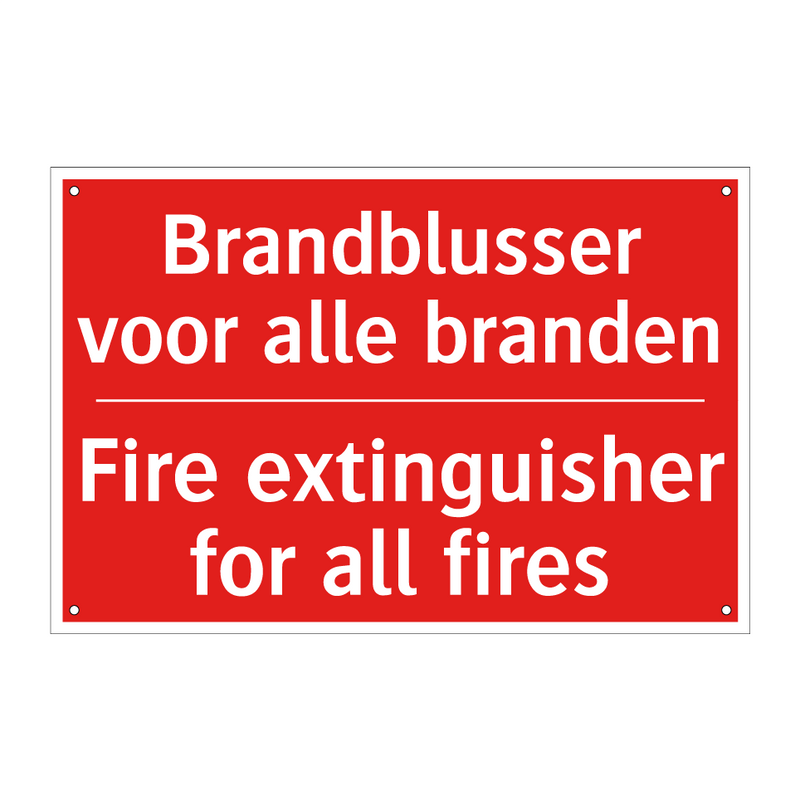 Brandblusser voor alle branden - Fire extinguisher for all fires