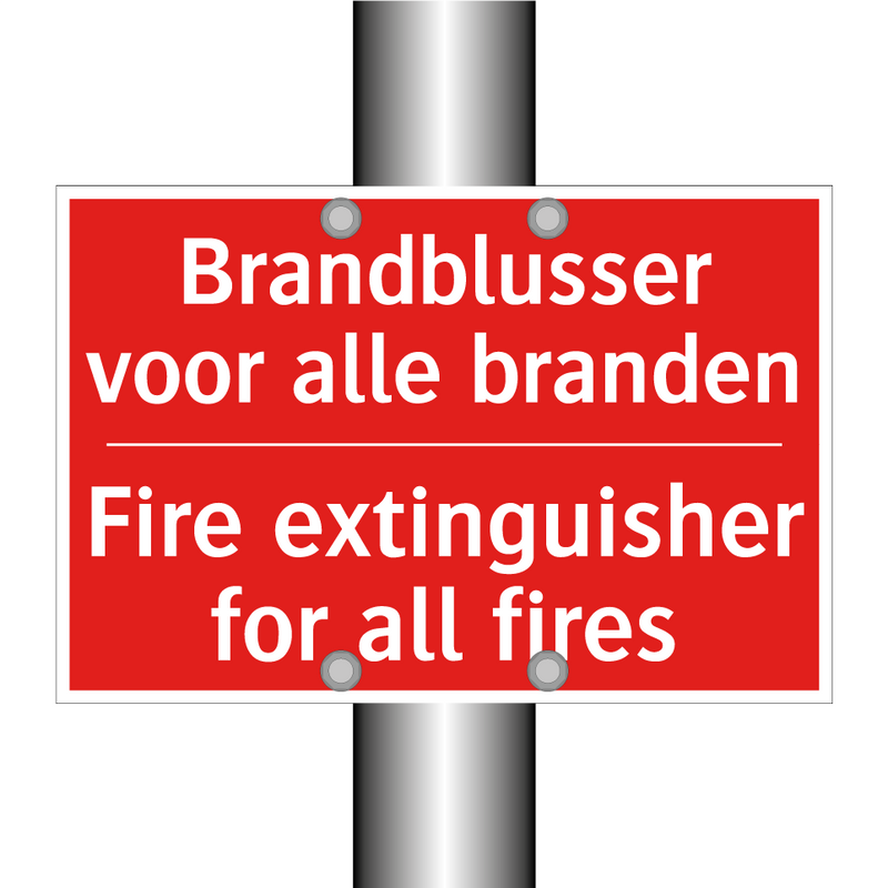 Brandblusser voor alle branden - Fire extinguisher for all fires