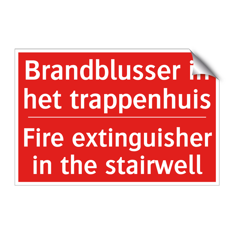 Brandblusser in het trappenhuis - Fire extinguisher in the stairwell