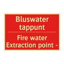 Bluswater tappunt - Fire water - extraction point -
