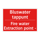 Bluswater tappunt - Fire water - extraction point -