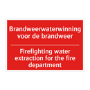 Brandweerwaterwinning voor de brandweer - Firefighting water extraction for the fire /.../