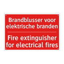 Brandblusser voor elektrische branden - Fire extinguisher for electrical fires