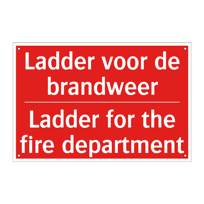 Ladder voor de brandweer - Ladder for the fire department