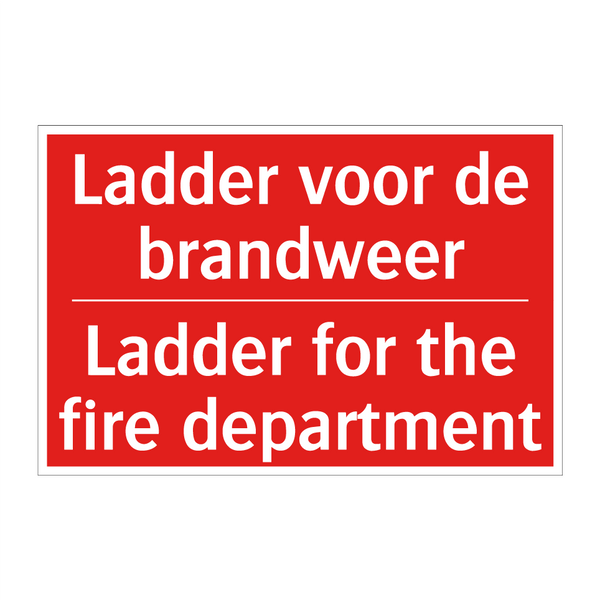 Ladder voor de brandweer - Ladder for the fire department