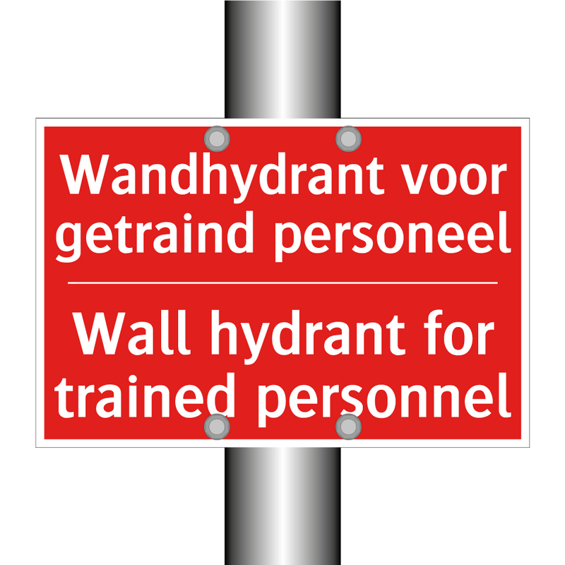 Wandhydrant voor getraind personeel - Wall hydrant for trained personnel