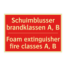 Schuimblusser brandklassen A, B - Foam extinguisher fire classes A, B