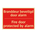Branddeur beveiligd door alarm - Fire door protected by alarm