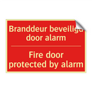 Branddeur beveiligd door alarm - Fire door protected by alarm