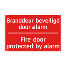 Branddeur beveiligd door alarm - Fire door protected by alarm