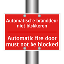 Automatische branddeur niet blokkeren - Automatic fire door must not be blocked