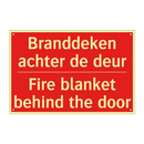 Branddeken achter de deur - Fire blanket behind the door