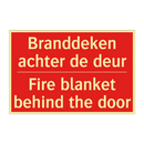 Branddeken achter de deur - Fire blanket behind the door