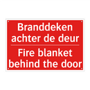 Branddeken achter de deur - Fire blanket behind the door