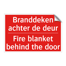 Branddeken achter de deur - Fire blanket behind the door