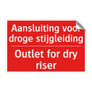 Aansluiting voor droge stijgleiding - Outlet for dry riser