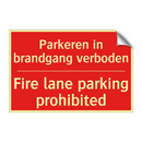 Parkeren in brandgang verboden - Fire lane parking prohibited