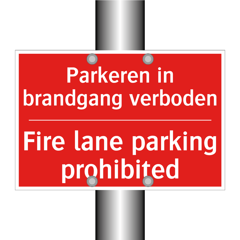 Parkeren in brandgang verboden - Fire lane parking prohibited