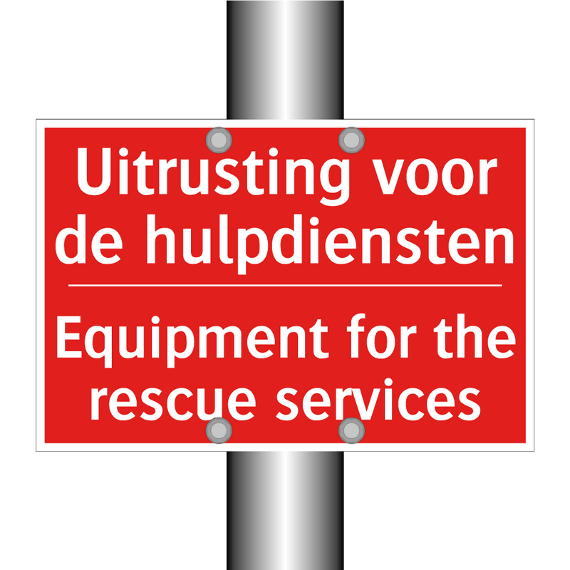 Uitrusting voor de hulpdiensten - Equipment for the rescue services