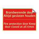 Brandwerende deur Altijd gesloten houden - Fire protection door Keep door closed at /.../