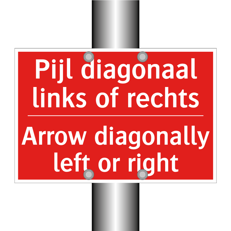 Pijl diagonaal links of rechts - Arrow diagonally left or right