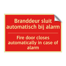 Branddeur sluit automatisch bij alarm - Fire door closes automatically in case of /.../
