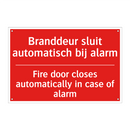 Branddeur sluit automatisch bij alarm - Fire door closes automatically in case of /.../