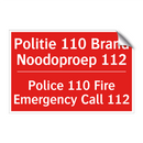 Politie 110 Brand Noodoproep 112 - Police 110 Fire Emergency Call 112