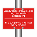 Brandweerapparatuurgebied mag niet worden /.../ - Fire equipment area must not be blocked