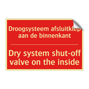 Droogsysteem afsluitklep aan de binnenkant - Dry system shut-off valve on the inside