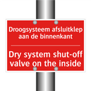 Droogsysteem afsluitklep aan de binnenkant - Dry system shut-off valve on the inside