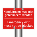 Nooduitgang mag niet geblokkeerd worden - Emergency exit must not be blocked